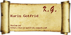 Kuris Gotfrid névjegykártya